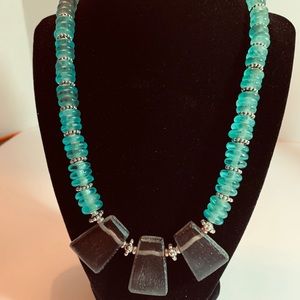 Beautiful Recycled glass necklace